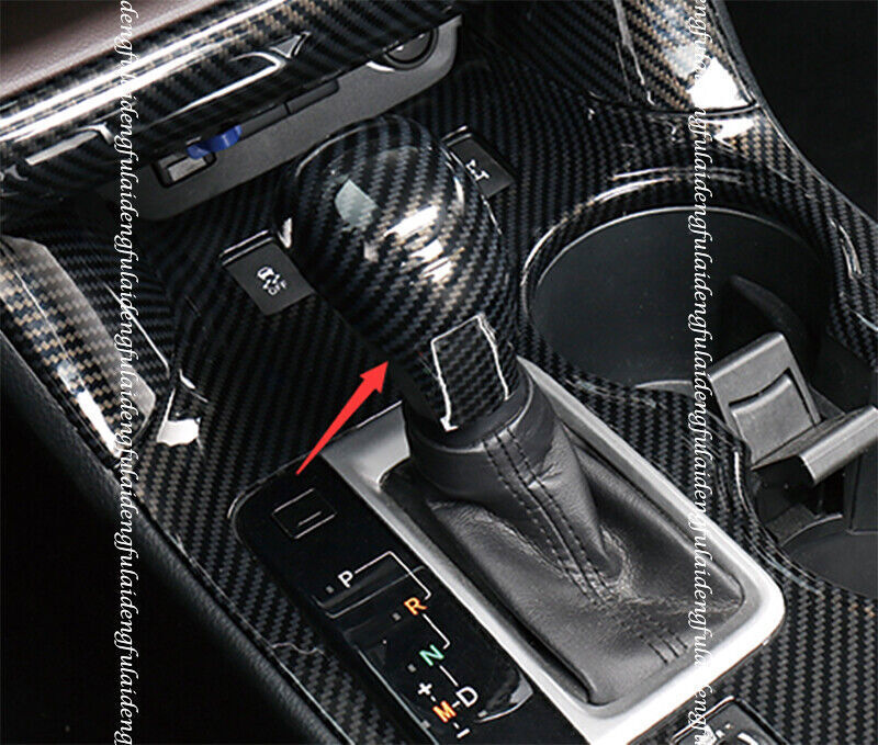 for Toyota Highlander 2014-2019 Carbon Fiber Car Gear Shift Knob Cover Grip Trim