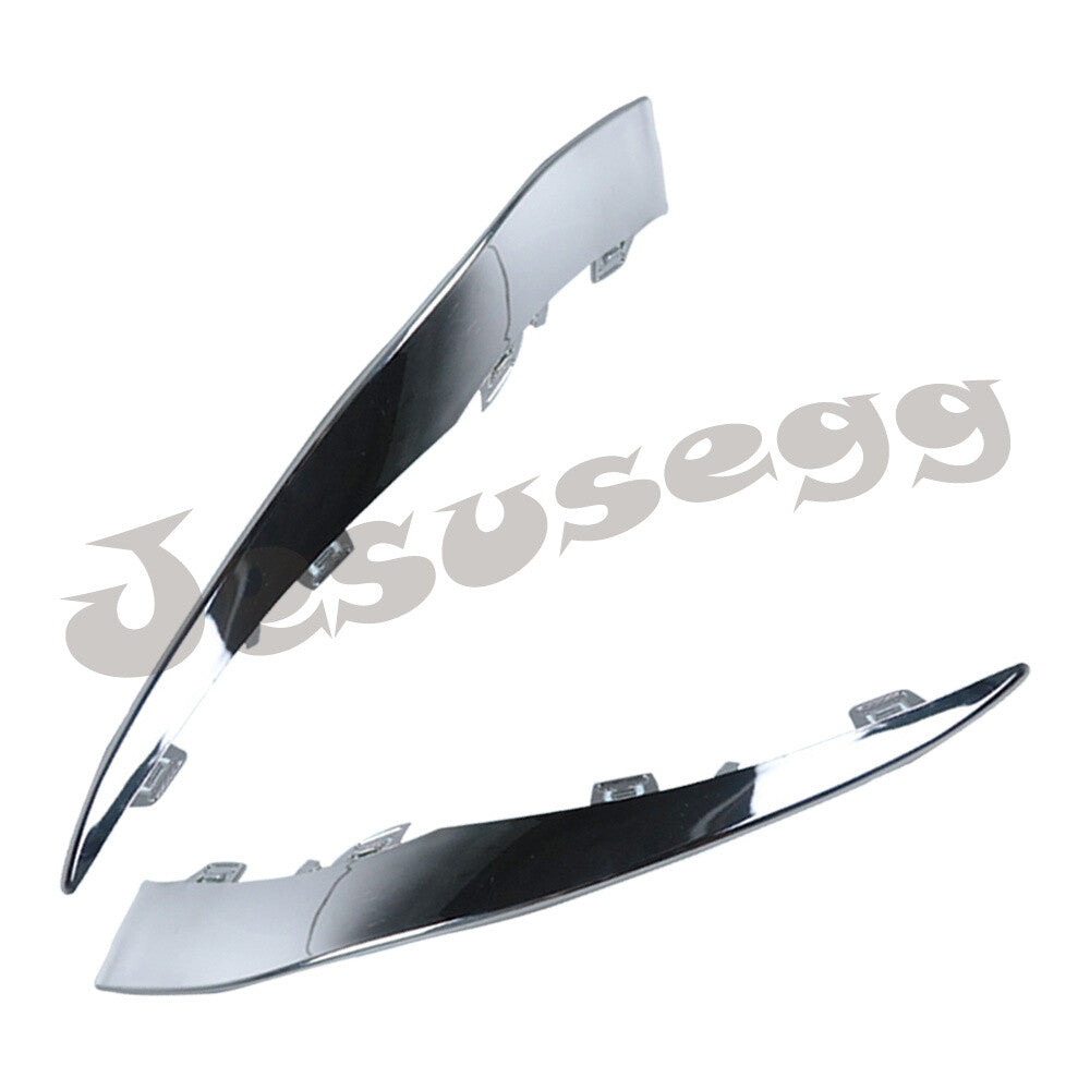 2x Lower Bumper Cover Trim for 2019-2022 for Mercedes C300 Front Left Right Chrome