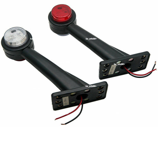 2x 9LED 12V Waterproof Side Outline Stalk Marker Lights Lamps Trailer Truck 20cm Q