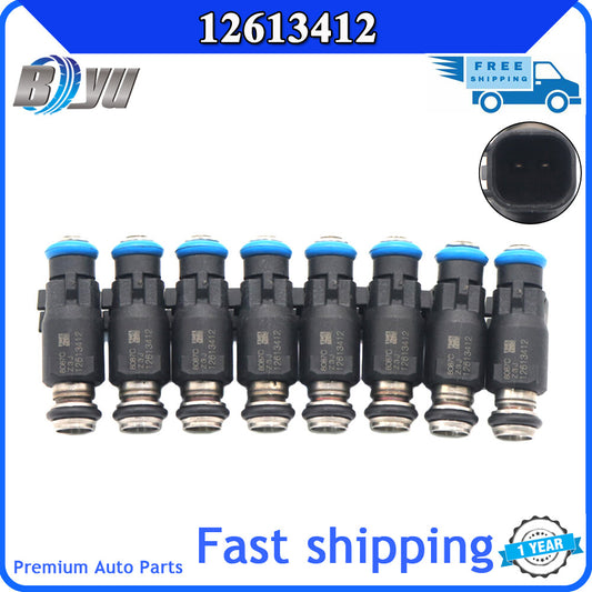 Brand new 8-piece fuel injector kit for 2010-13 for Cadillac for GMC 12613412- v