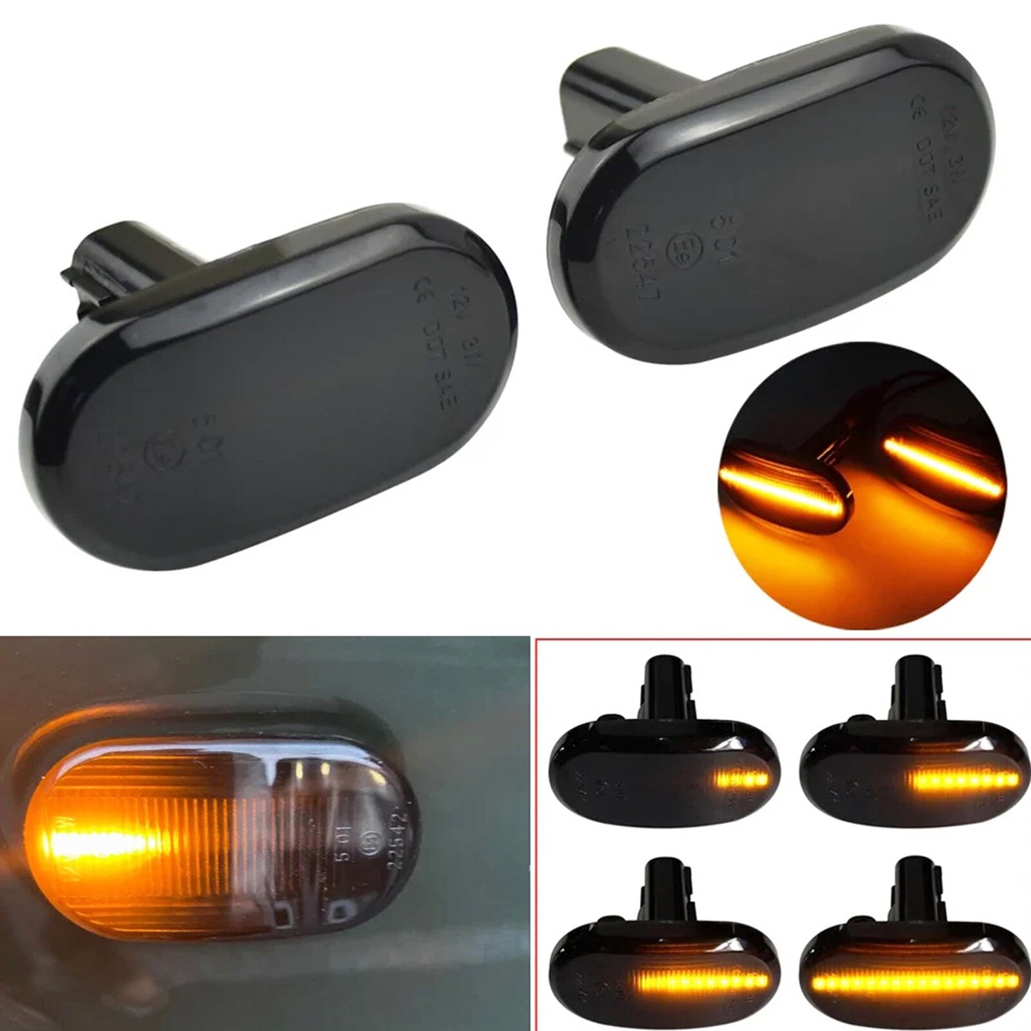 Pair Marker Light Black Turn Indicator for Suzuki for Jimny for Sierra JB74W JB64W 18-23