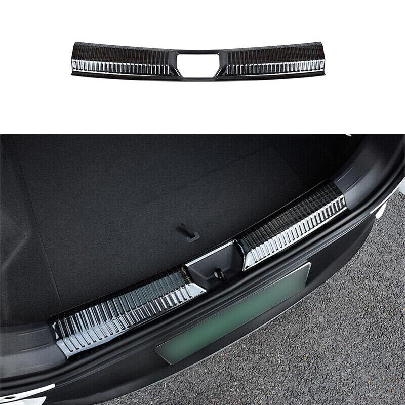 Titanium Rear Bumper Protector Guard Trim for Volkswagen ID.4 2021-2023 Black