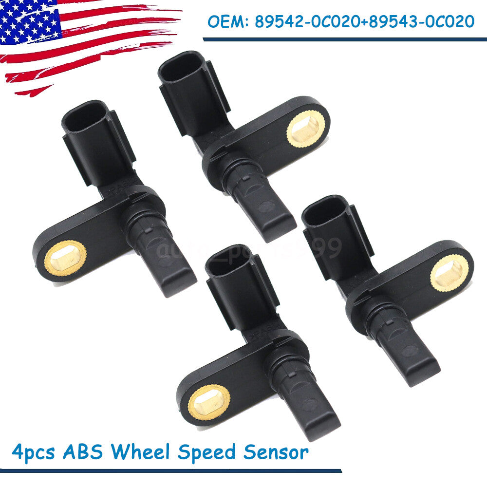 Four ABS wheel speed sensors (front and rear) for Tundra Sequoia 5.7L (2007-2017) n