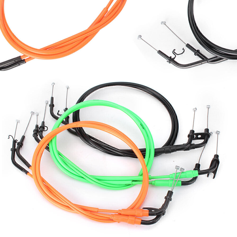 2x Motorcycle Throttle Cable Accelerator Wire Line Fit for Kawasaki Z1000 2011-13 Q
