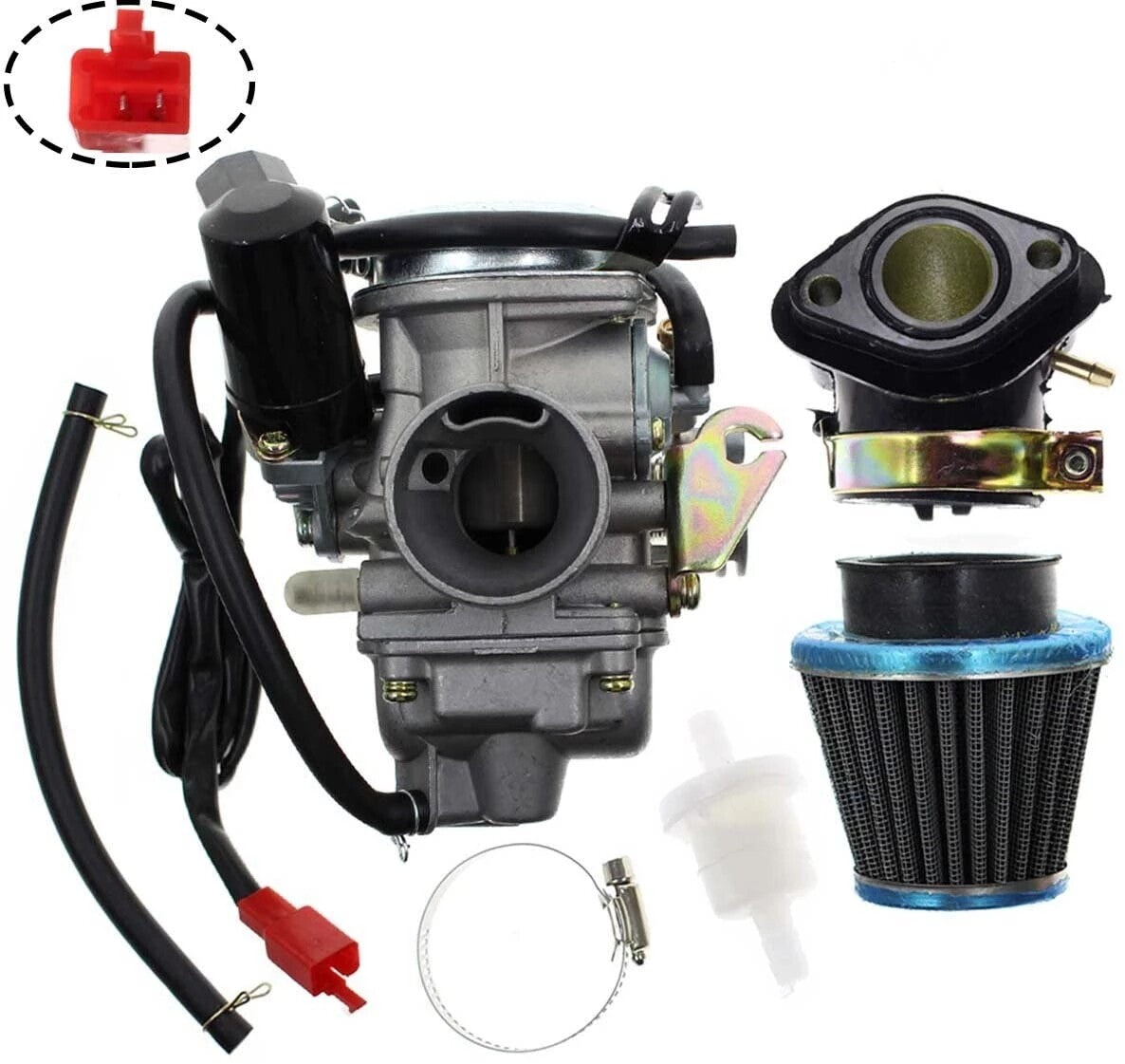 Carburetor GY6 125cc 150cc ATV Go Kart Scooter 152QMI 157QMJ Air Filter For BAJA