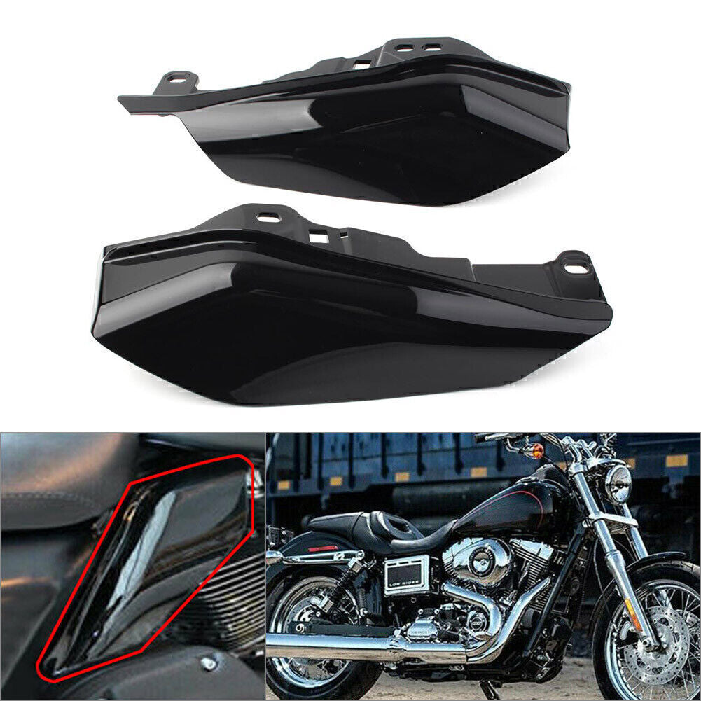 for Harley Touring Mid-Frame Air Deflector Wind Heat Shield Trim Vivid Black UK