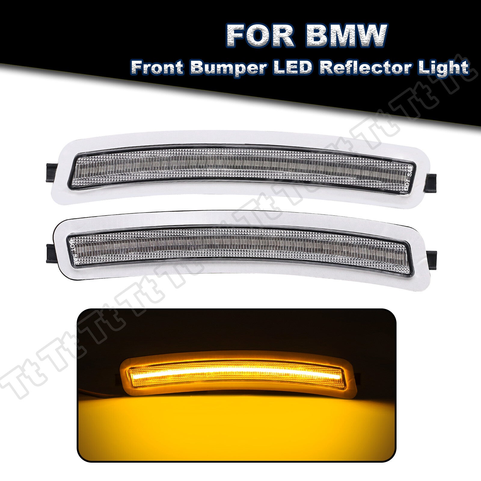 For 07-13 for 5 G30 540i F90 M5 Front Bumper Reflector Side Marker Lights - v