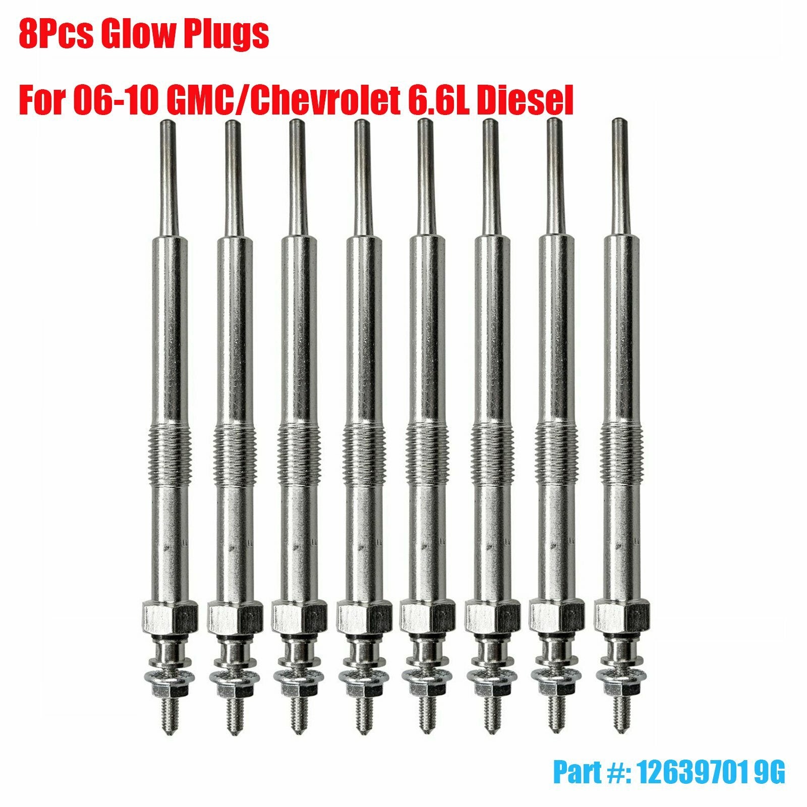 12639701 8-piece electric heating plug for 06-16 for GMC Silverado for Sierra Duramax 6.6L diesel