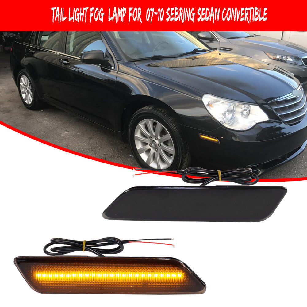 Smoked black lens front marker reflector light suitable for 07-10 for Chrysler Sebring- v