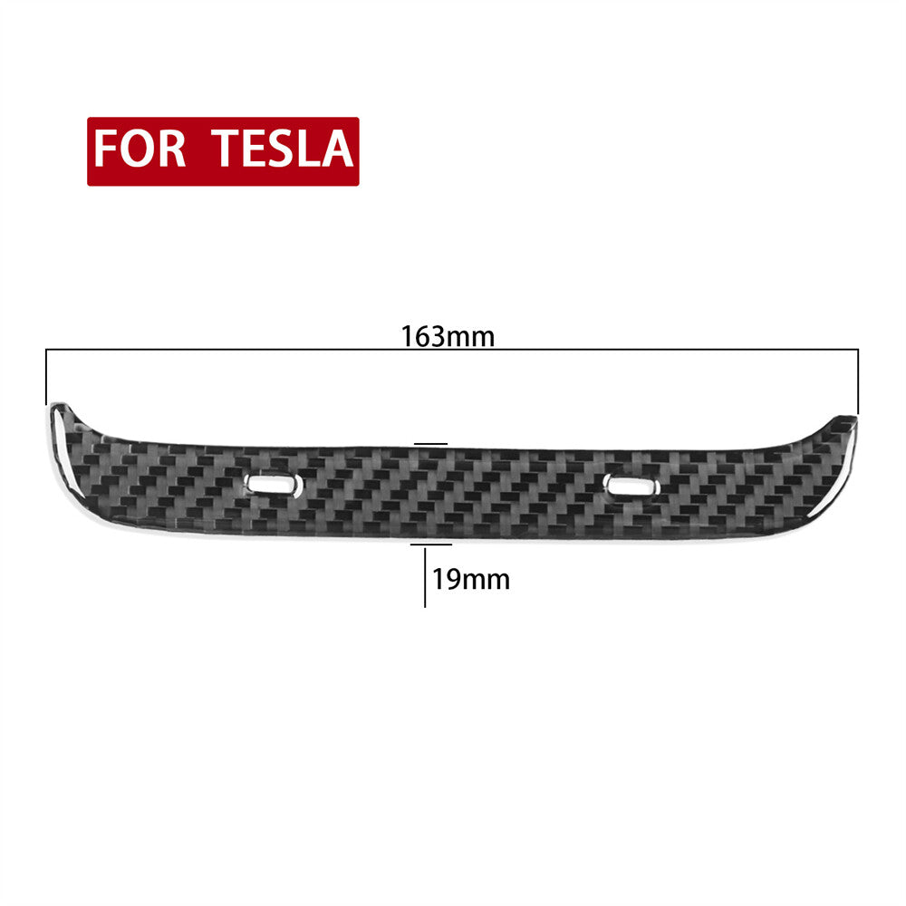 Carbon fiber interior rear vent cover trim for Model 3/Y 17-22- n