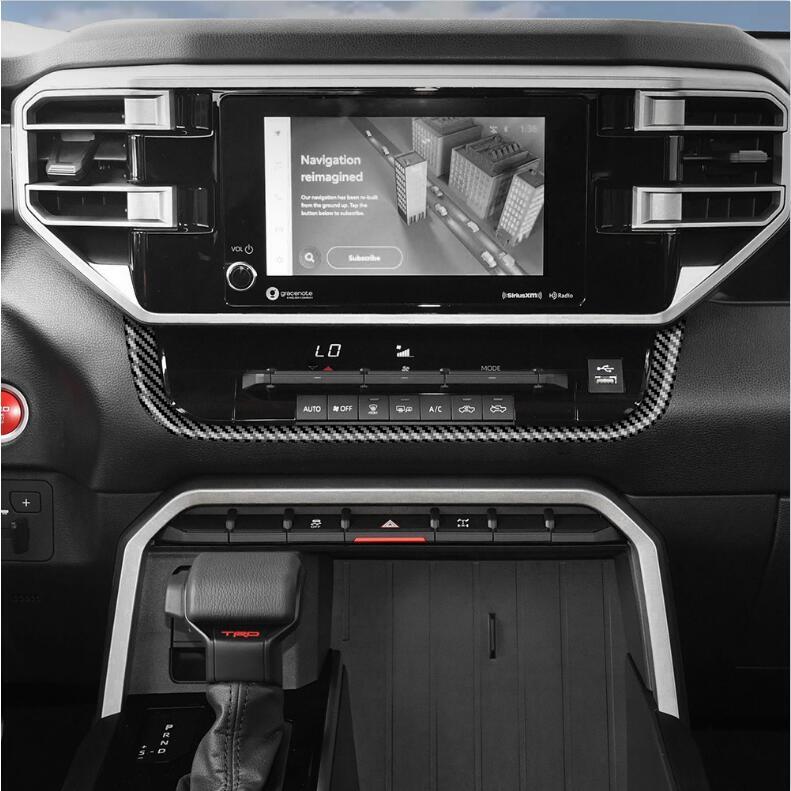 for Toyota Tundra 2022-2024 Carbon Fiber 1pc Center Console Dashboard Panel Trim