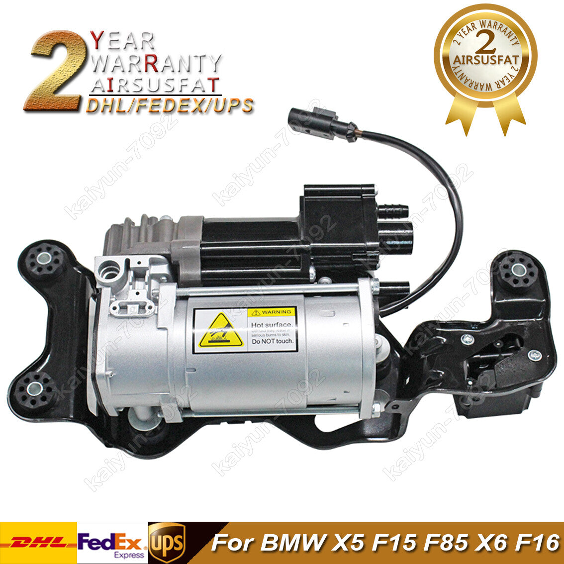 Air Suspension Compressor Pump+Solenoid Valve Block for BMW X5 F15 F85 X6 F16