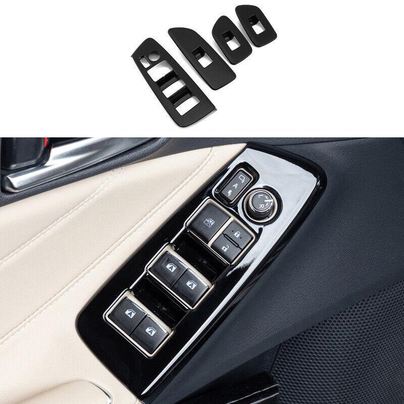 Gloss Black Window Lock Lift Panel Trim Frame 4pcs for Toyota for Avalon 2019-2021