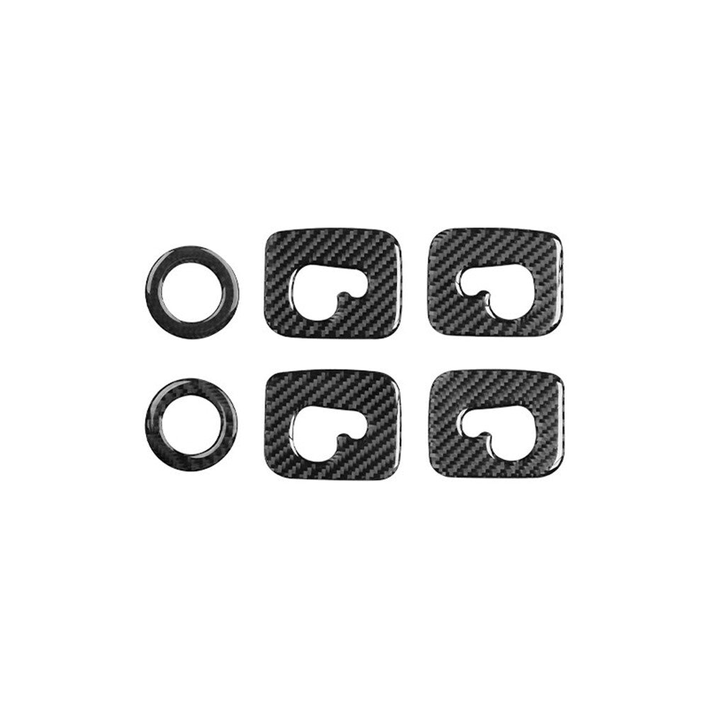 6Pcs Carbon Fiber Interior Roof Hook Cover Trim Sticker for Audi Q5 2018-2021