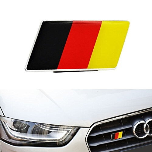 (1) The German flag car grille badge is suitable for Audi , , , etc. n
