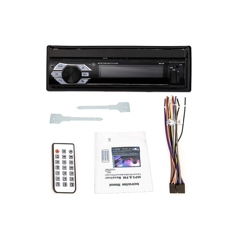 7 1 DIN High-Definition Flip-Screen Car Stereo MP5 Player Radio Bluetooth USB/AUX/SD GPS Navigation n