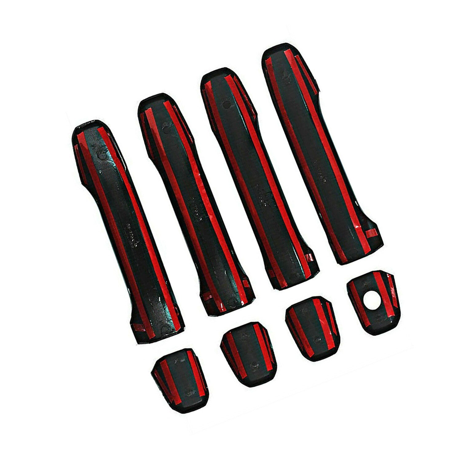 8Door Handle Covers for GMC for Sierra for Chevy Silverado 1500 NO 2014-24 for Smart Black n