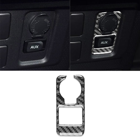 Carbon Fiber Interior AUX Power Outlet Switch Trim For Toyot@ FJ Cruiser 2007-21