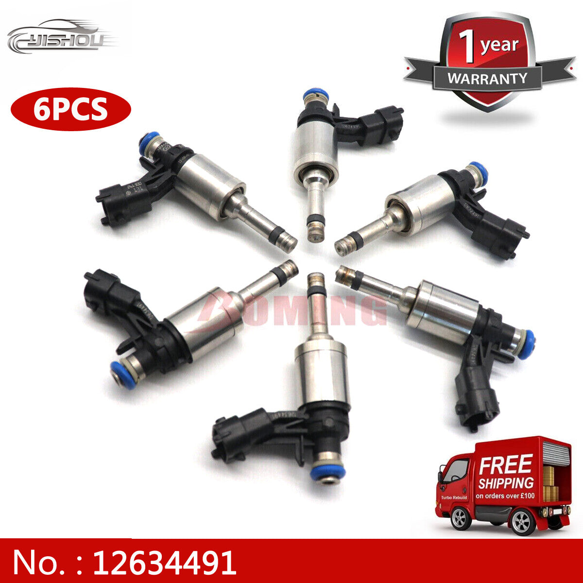 new 6X fuel injector 1263491 for GMC Acadia, for Chevrolet Traverse, for Buick Enclave 3.6L