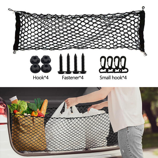 1Pcs 90*30CM Auto Rear Trunk Cargo Net Mesh Storage Organizer Pocket Small Cars Q