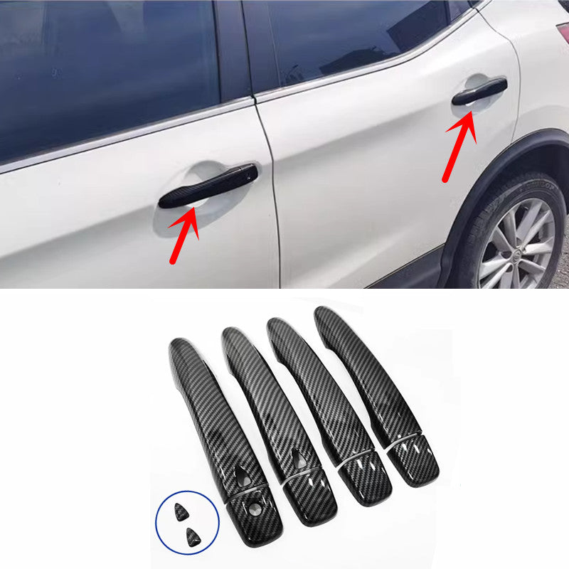 Fit for Versa 2020-2024 Carbon Fiber Front Door Handles Cover Trim 10pcs v