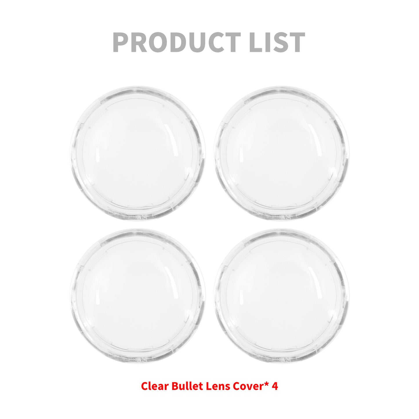 4x Bullet LED Light Clear Lens Covers for Harley Electra Road Glide Sportster Q