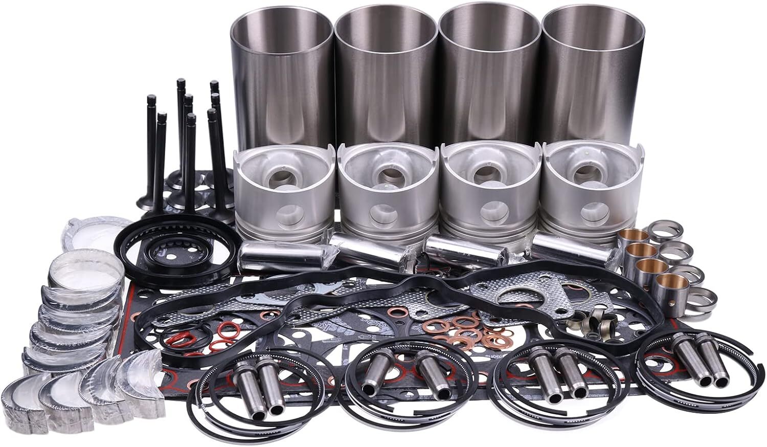 8pcs Piston Rings Set 84.5mm STD compatible with for Audi RS4 B7 R8 4.2L FSI BNS 19886 B