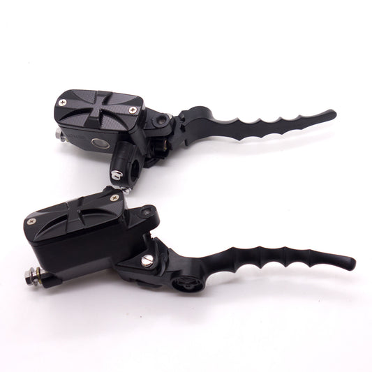 7/8 Black Cross Control Reservoir Brake Clutch Lever for Kawasaki for Honda for Yamaha Q