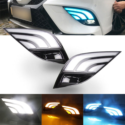 LED Daytime Running Fog Light Turn Signal for Toyota for Camry SE XSE 2018-2020 Q