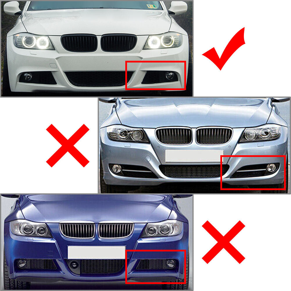 2x ABS Front Bumper Lip Corner Splitters Fit for BMW E90 E91 LCI M-Tech 2009-2013 12