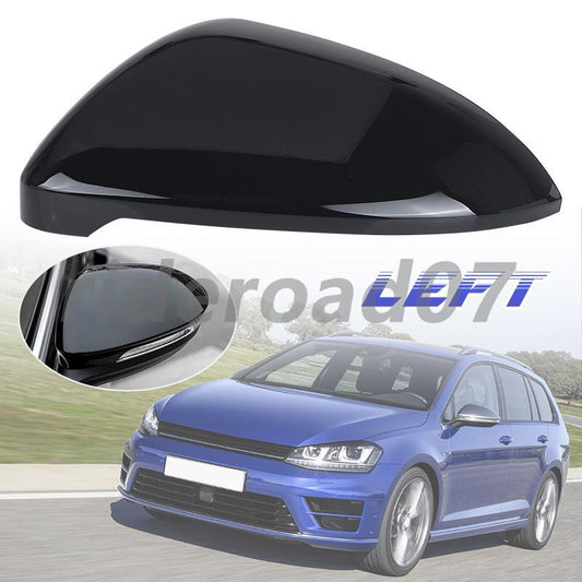 Left Side black Mirror Cover Cap for VW for Golf 7 VII variant GTI R 2013-2020