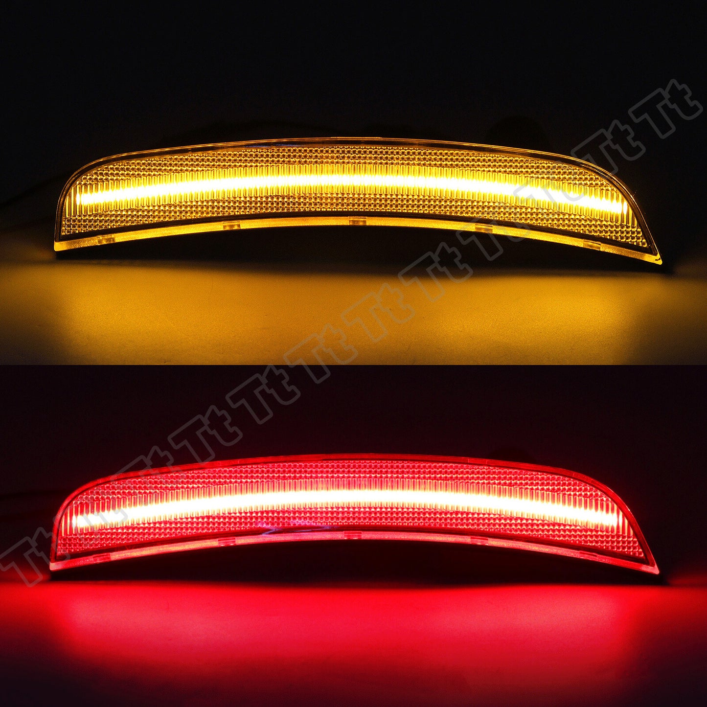 4 Pieces Front and Rear Bumpers Amber Red LED Side Marker Lights for 2013 - 2017 for Dodge Viper - v