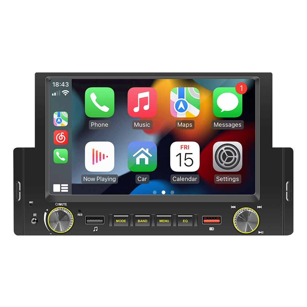 1-Din 2USB Stereo Radio Car Audio MP5 Player 6.2in In-Dash Bluetooth FM Receiver n