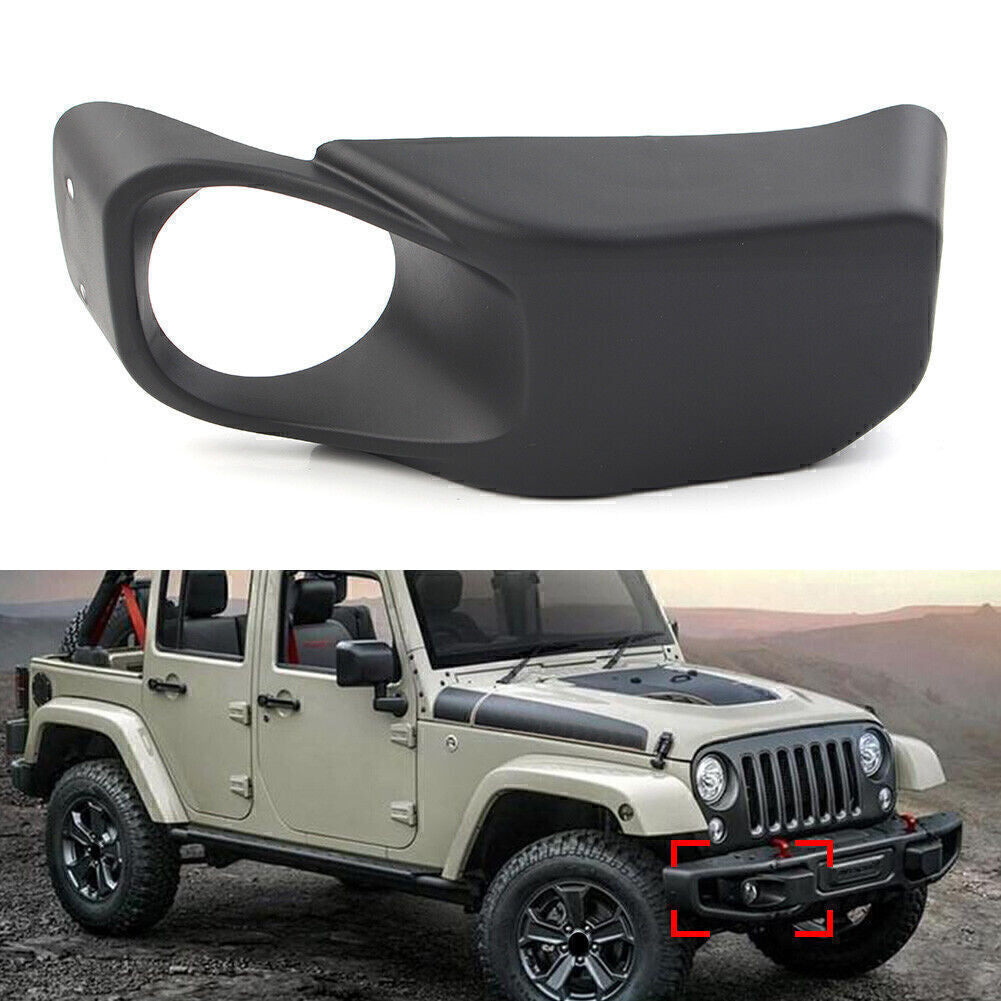 Right Side Front Bumpe Fog Light Lamp Bezels Cover For 2013-2017 for Jeep for Wrangler