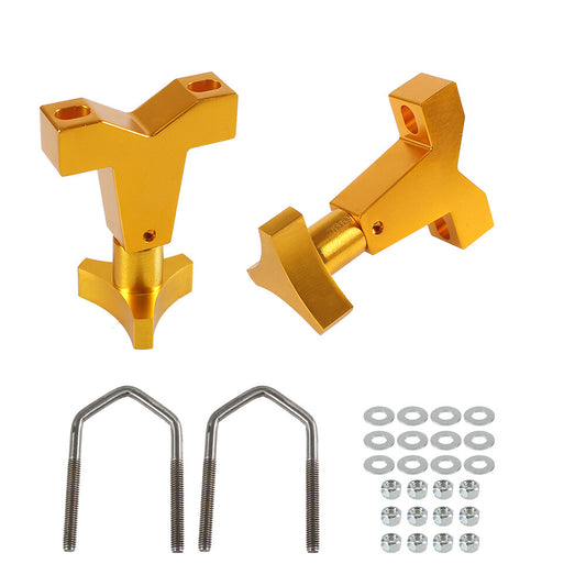 Gold High Lift Jack Mount onto 1 to 2.5 Round or Square Tubing 3 U- Bolt Sizes
