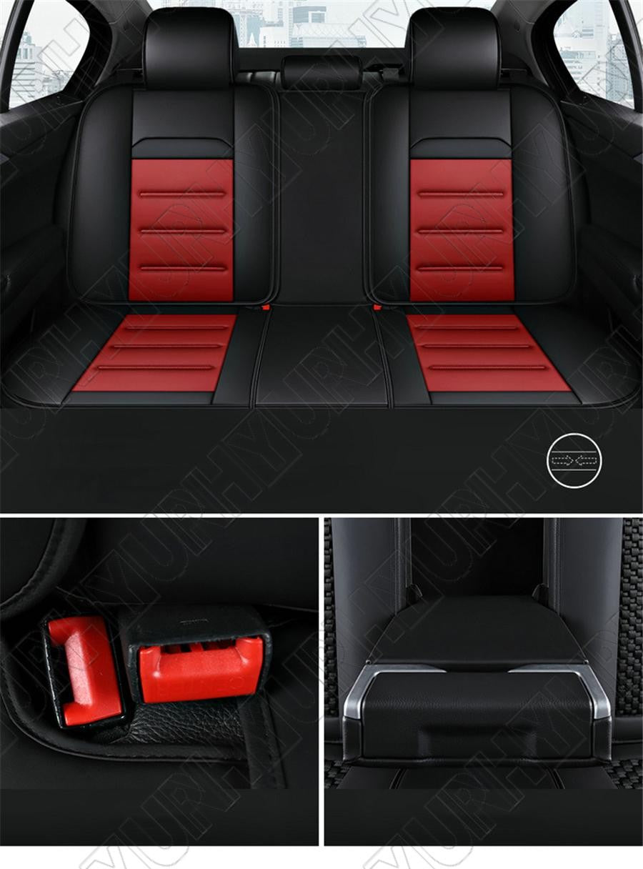 Universal 5-Seats Fiber leather for Seat Cover for SUV Full Front+Rear for Seat Cushion Q
