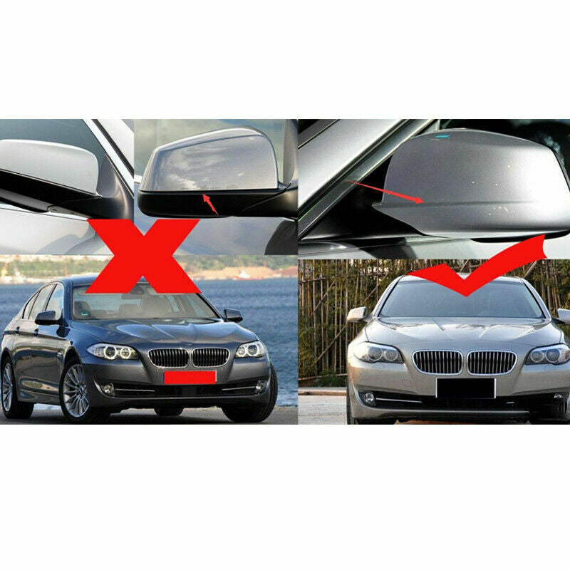 2x Carbon Fiber Door Side Mirror Cover Caps for BMW F10 F11 5 Series Pre-LCI M5