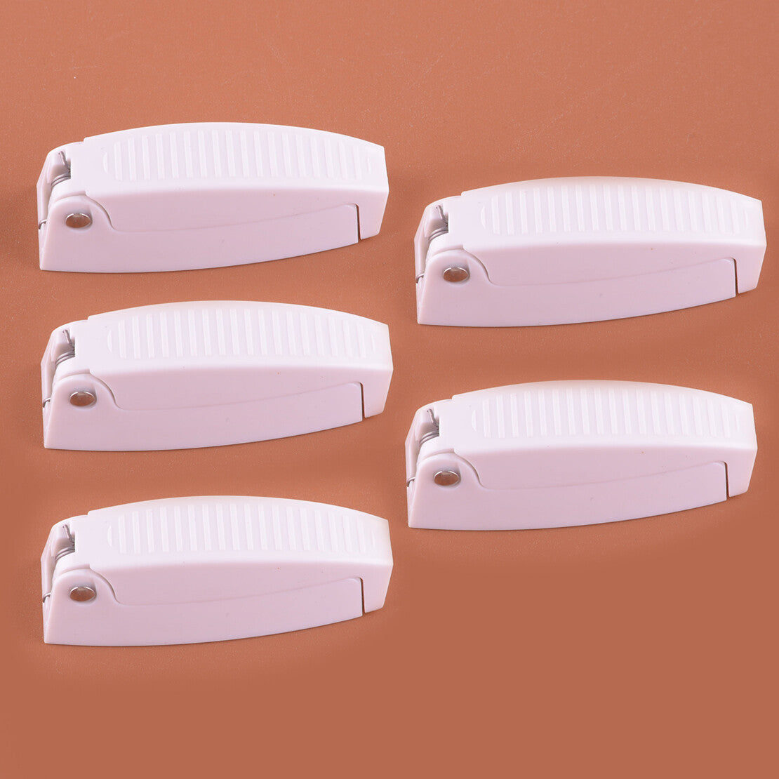 Pack RV Camper White Rounded Baggage Door Clips Compartment Catch Holder v