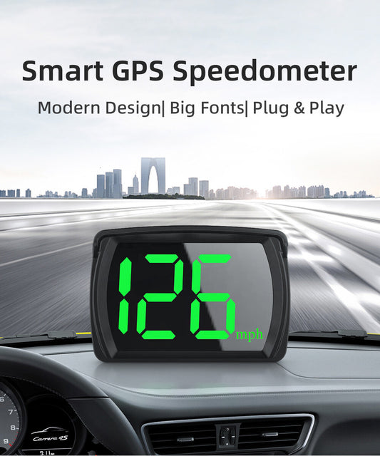 GPS Digital Speedometer Car Truck Motorcycle Head Up Display Odometer HUD MPH Q