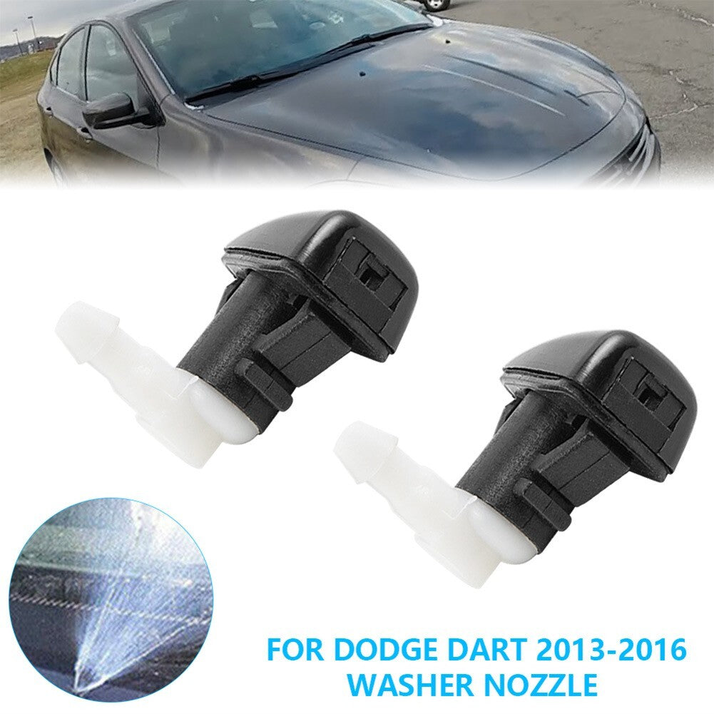 2pcs 68081370AB Car Auto LeftRight Windshield Washer Wiper Black Nozzle