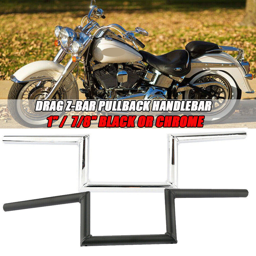 Motorcycle 7/8''/ 1Drag Z-Bar Pullback Handlebar for Suzuki for Honda Chopper Q