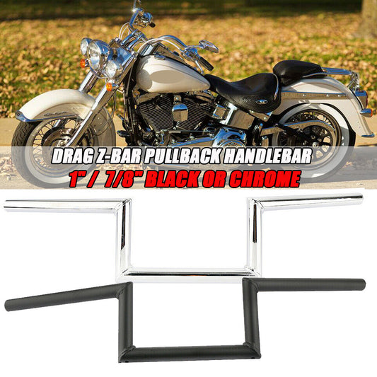 Motorcycle 7/8''/ 1Drag Z-Bar Pullback Handlebar for Suzuki for Honda Chopper Q