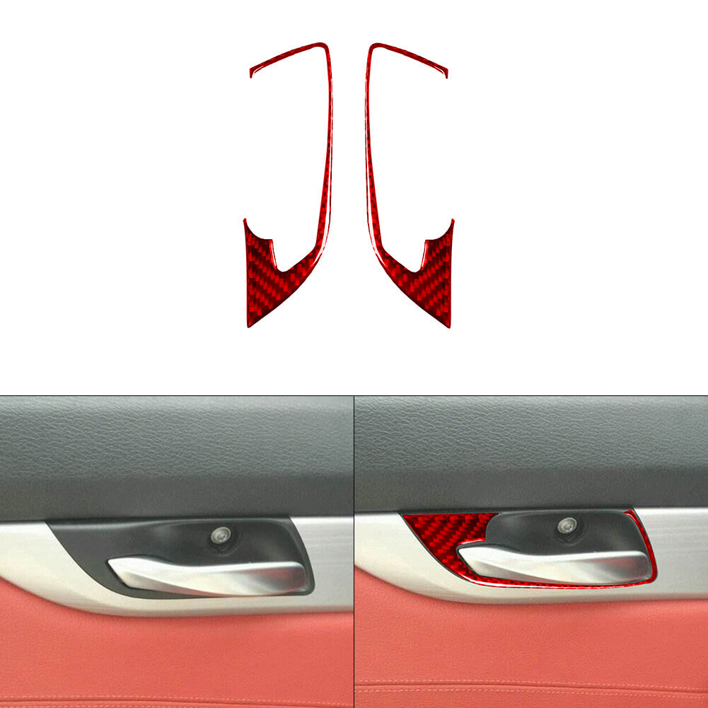 4x Carbon Fiber Window Lift Switch Panel Trim for Jaguar F-Pace XE XF 2016-2020 v