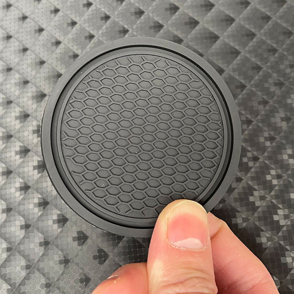 2Pcs Universal Auto Car Cup Holder Anti-Slip Insert Coasters Accessories Black