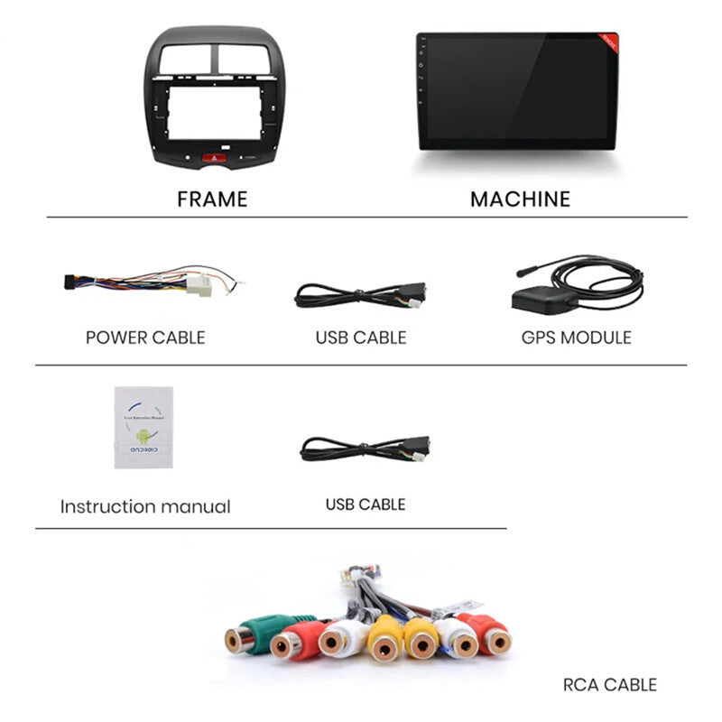 Car 9in Android Radio Multimedia Video Player GPS Navi For 10-16 for Mitsubishi ASX
