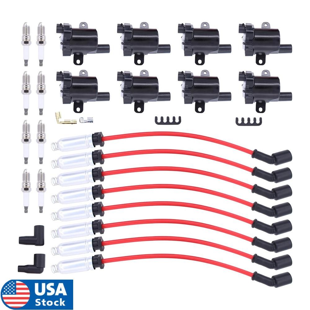 Ignition Coil+Spark Plug+Wires set for Chevrolet Silverado 1500 2500 for GMC UF262 Q