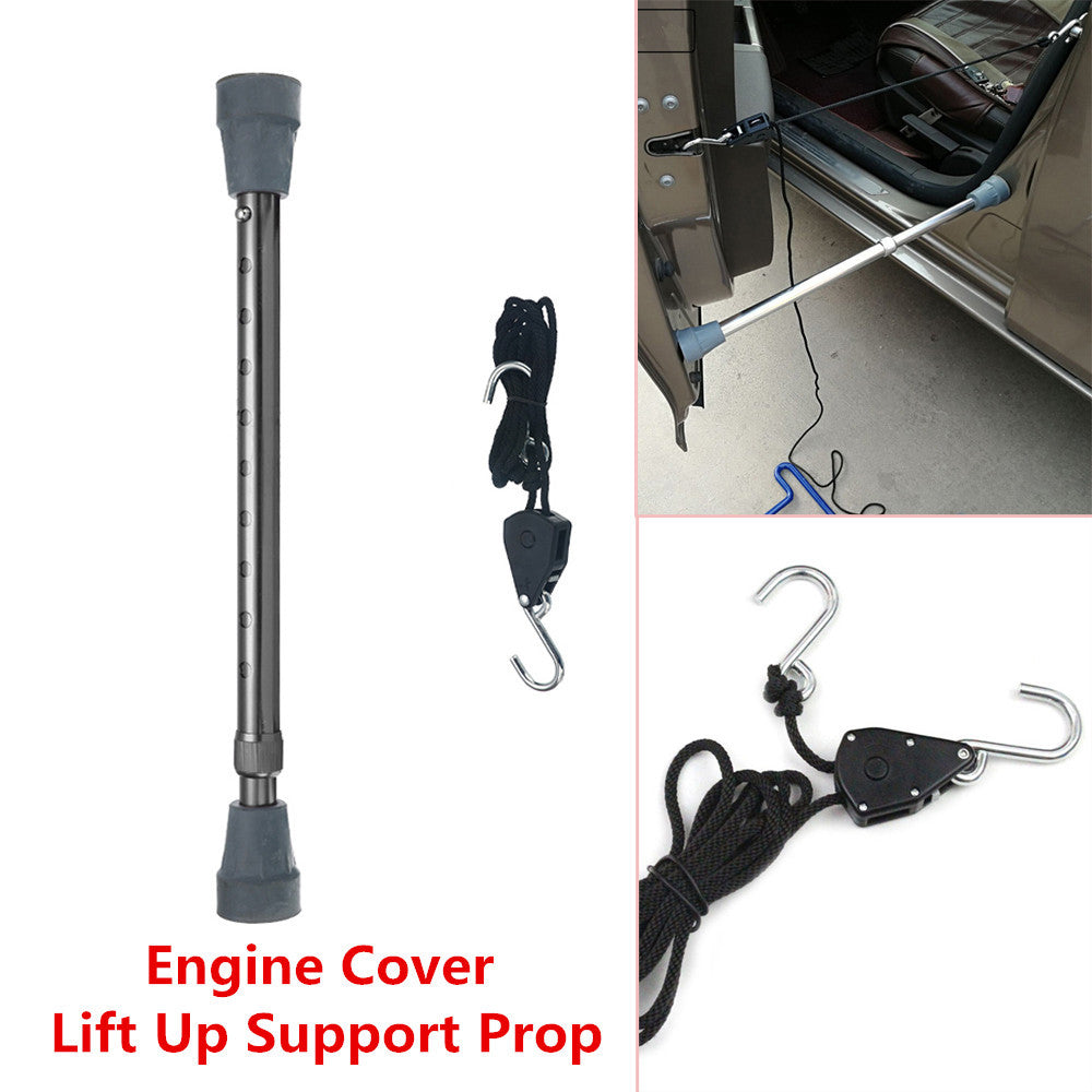 Adjustable car hood lift support pillar door prop rod repair tool - n