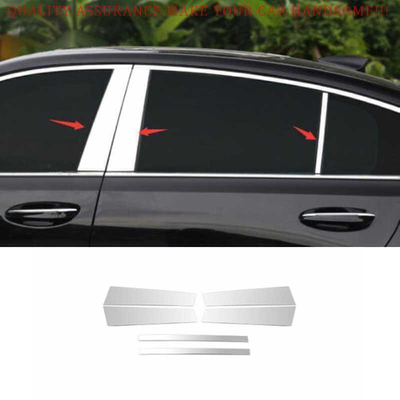 for Cadillac CT5 2020-2024 Chrome Window Center BC-Pillar Panel Cover Door Trims n