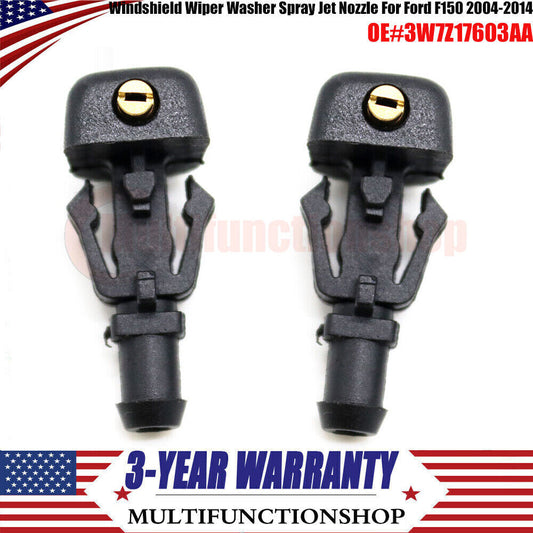 2PCS  for ford  F150 Expedition Front Windshield Washer Fluid Spray Jet Nozzles US Q