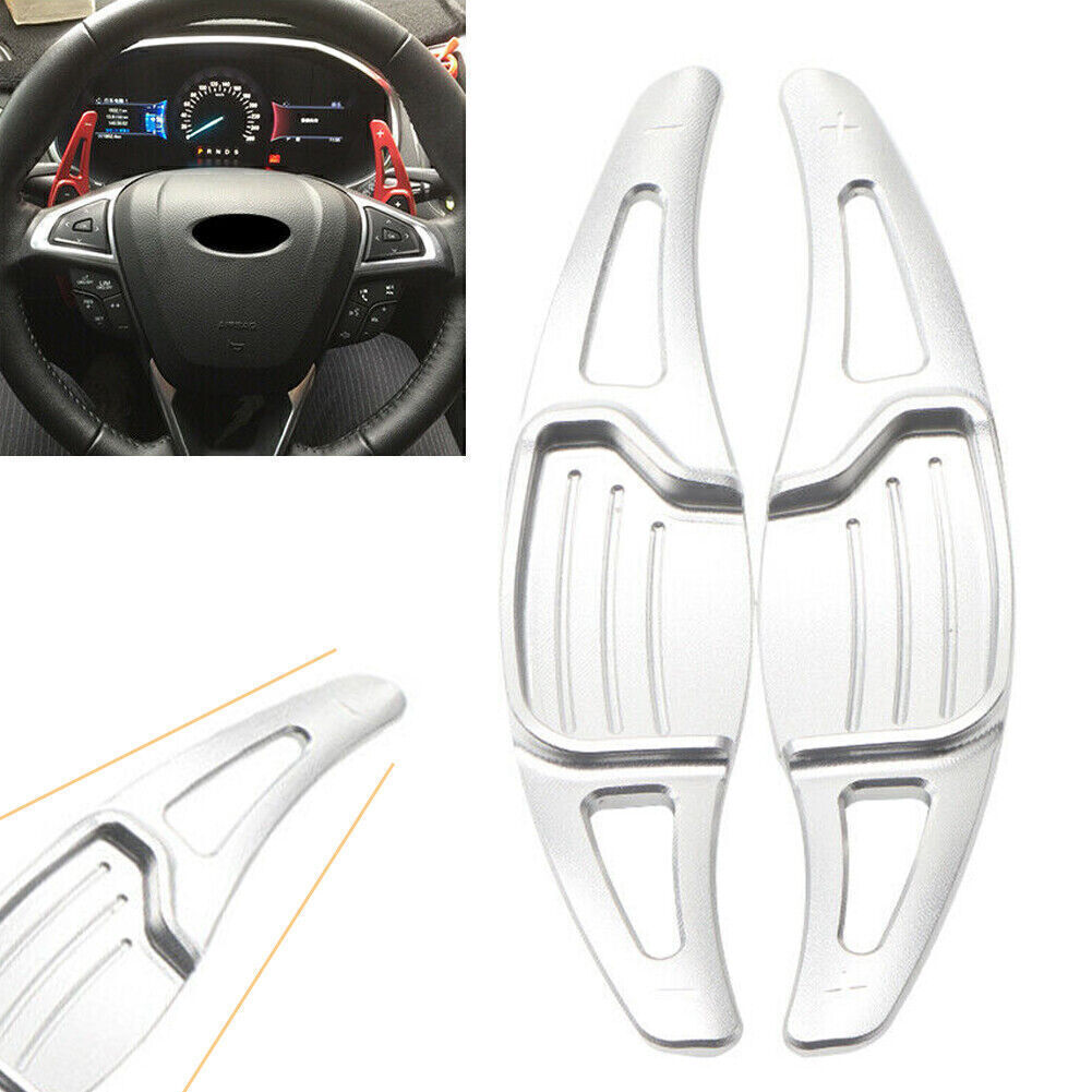 Steering Wheel Shift Paddle Shifter Extension Silver for Ford Mondeo Taurus Edge